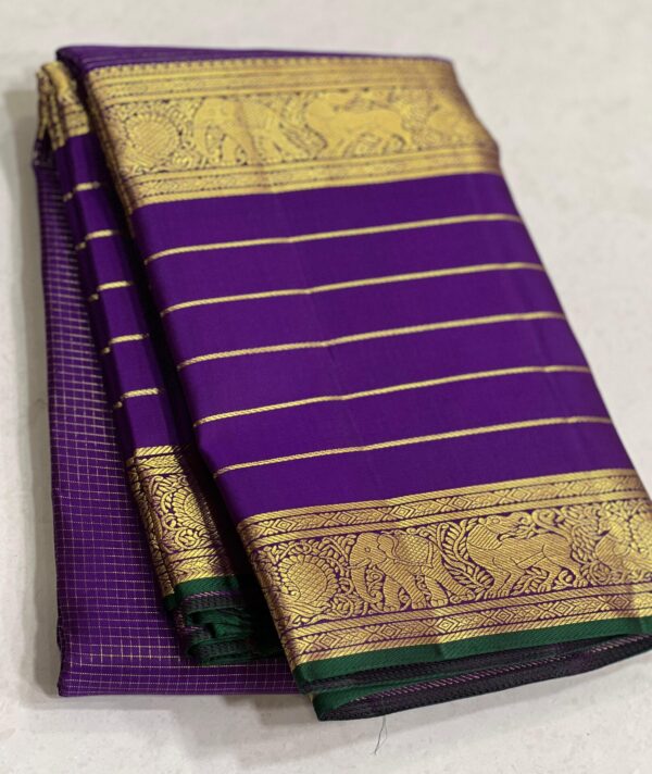 Kanjivaram Silk Saree in Self Purple