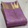 Kanjivaram Silk Saree in Self Lavender with Gold Zari