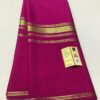 Pure Crepe Mysore Silk Sarees In Rani Pink