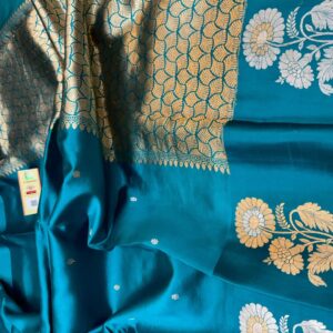 Beautiful Pure Banarasi Mango silk sarees In Blue