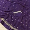 Visocse Georgette Silk Saree Sequin Work sattin Border In violet