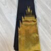 Black Kanchipuram Silk Saree In Big Temple Border