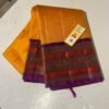 Kanchipuram Silk Saree In Orange With Purple
