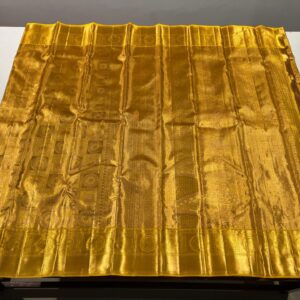 Golden Kanchipuram SIlk Saree For Wedding