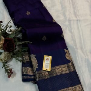 Kanchipuram Silk saree In Navy Blue