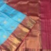 Kanchipurama Silk saree In Ananada Blue With Pink