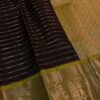 Kanchipurama Silk saree In Black with Green
