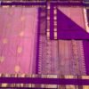 Retta Patta Border Kanchipuram Silk Saree In Lavender With Purple