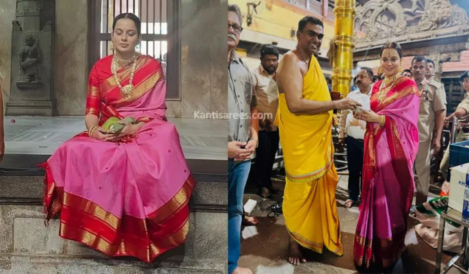 Kangana Ranaut in Kanjivaram Silk Saree