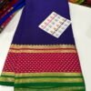Pure Crepe Mysore Silk Sarees In Royal With Pink