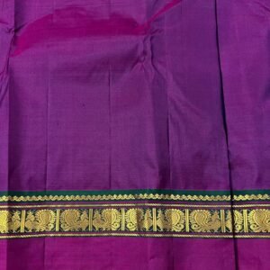 Kanchipuram Silk Saree In Blue With Purple