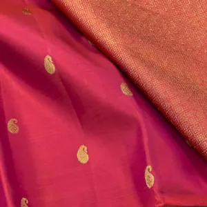 Red Borderless Kanchipuram silk Saree