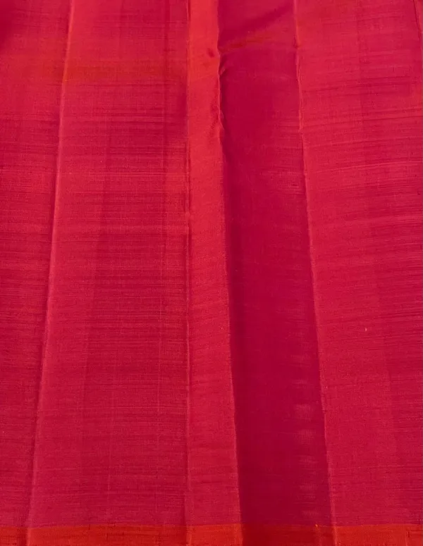 Red Borderless Kanchipuram silk Saree