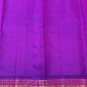 Rose Pink Kanchipuram silk Saree With Purple