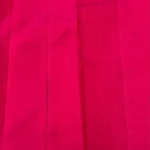 Borderless Blue Kanchipuram SIlk Saree With Pink Pallu