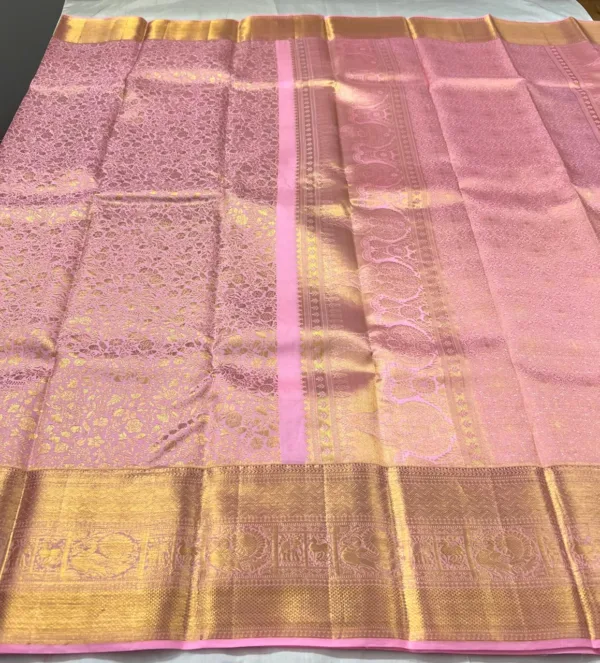 Baby Pink Kanchipuram SIlk Saree