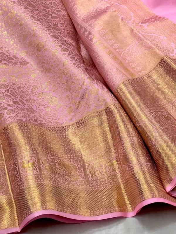 Baby Pink Kanchipuram SIlk Saree