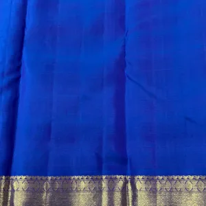 Purple Kanchipuram Silk Saree With Blue Border