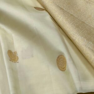 BoderLeass Kanchipuram Silk Saree In Cream