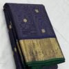 Navy Blue Kanchipuram Silk Saree