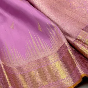 Kanchipuram Silk Saree In Baby Pink