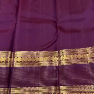 Lavender Kanchipuram Silk Saree With Purple Border