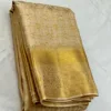 Wedding Kanchipuram silk Saree In Cream Gold