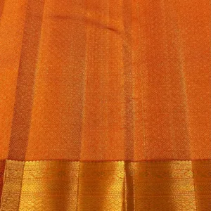 Beautiful Orange Kanchipuram silk Saree