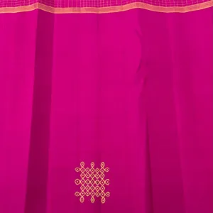 Kanchipuram silk Saree In Baby With Rani Pink