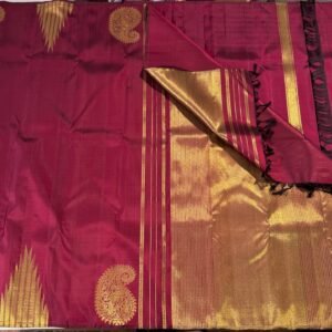 Temple Border Kanchipuram SIlk Saree In Maroon Red
