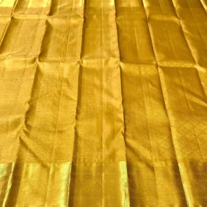 Gold Kanchipuram Silk Saree For Wedding