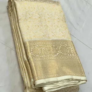 White Bridal Kanchipuram Silk Saree