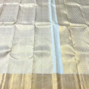 White Bridal Kanchipuram Silk Saree