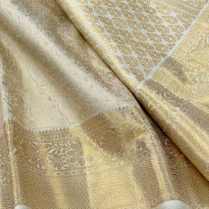 White Bridal Kanchipuram Silk Saree