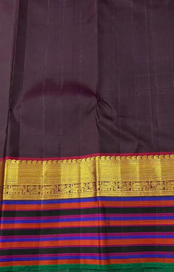 Designer Border Kanchipuram Silk Saree In Neon Green