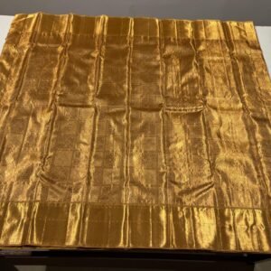 Golden Kanchipuram Silk Saree For Wedding
