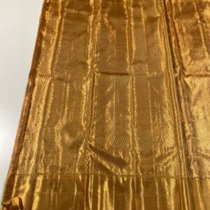 Golden Kanchipuram Silk Saree For Wedding