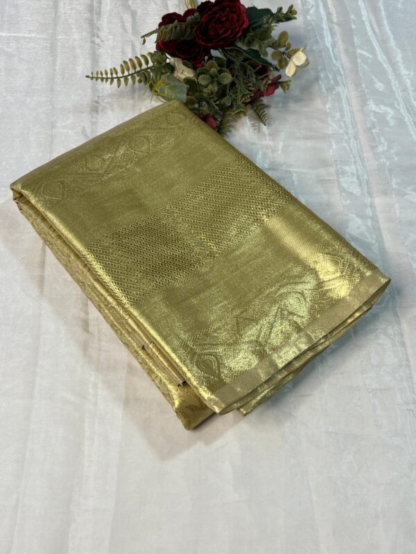 Gold Tissue Silk Saree For Wedding