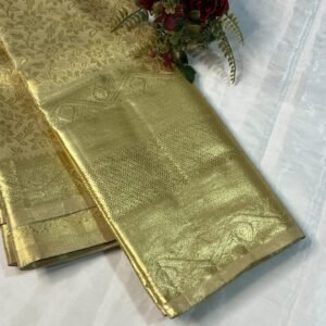 Gold Tissue Silk Saree For Wedding