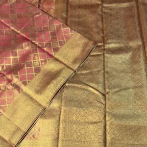 Party Wear Tissue Silk Saree In Pink