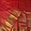 Semi Kanchipuram Silk Saree In Red For Wedding