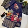 Dola Silk Saree Recco jari in Blue