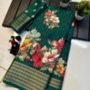 Dola Silk Saree Recco jari in Green