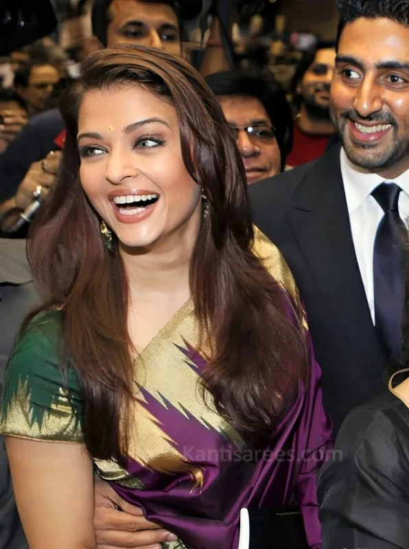 Aishwarya Rai in Kanjivaram Saree: A Royal Vision at the 57th National Film Awards 3 Aishwarya Rai in Kanjivaram Saree