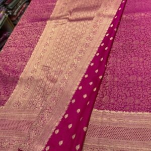 Banarasi Georgette silk saree In Wine