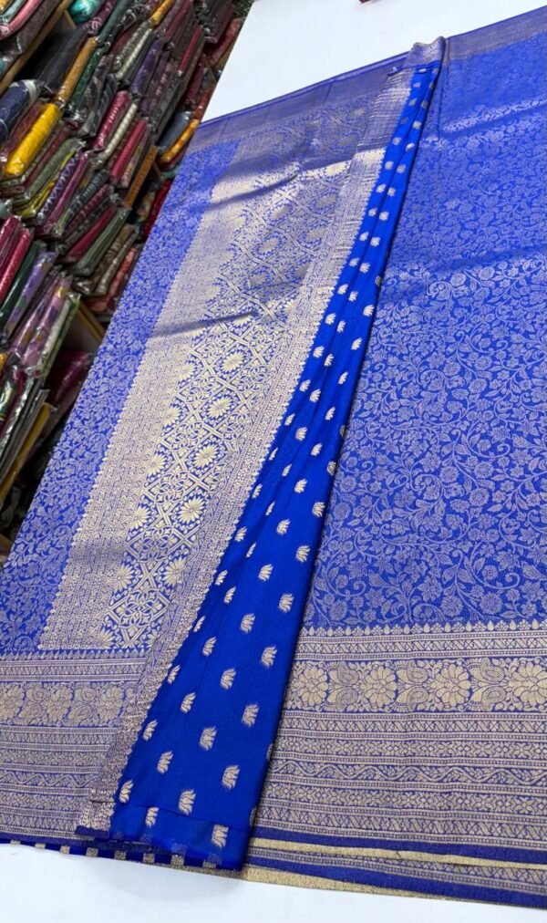 Banarasi Georgette silk saree In Royal Blue