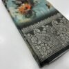 Dola Silk Viscose Jacqurad Border In Light Blue With Black