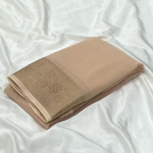 Exclusive Mysore Dani chiffon saree In Cream