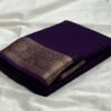 Exclusive Mysore Dani chiffon saree In dark Blue