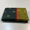 Green Kanchipuram Silk Saree With Rette Patta Border